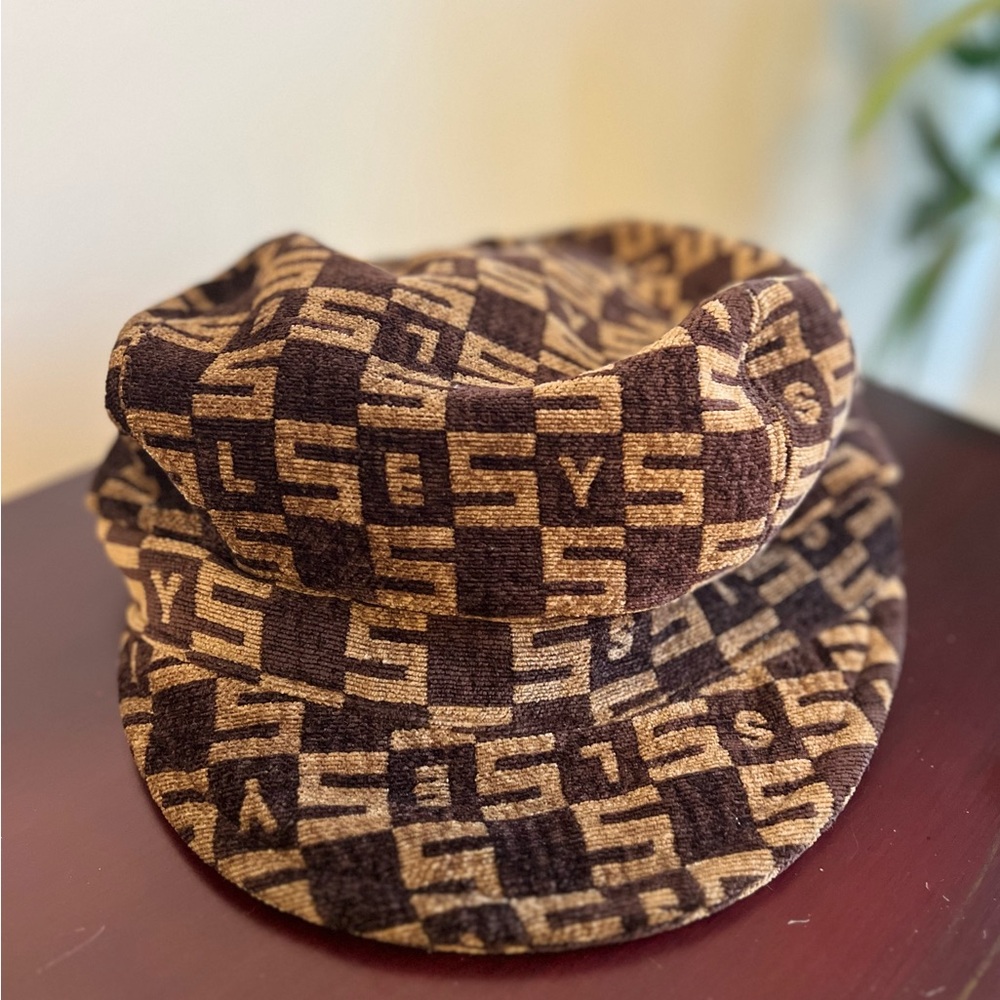 Sisley Checkered Brown and Tan Hat